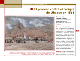 Boletín Museo Del Oro No. 49, Julio-Diciembre De 2001 ■ El Proceso Contra El Cacique De Ubaque En 1563