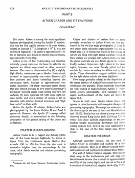 Part B Aitken Crater and Its Environs Crater