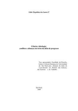 1) Em Torno De Uma Definição De Ciência E Ideologia