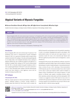 Atypical Variants of Mycosis Fungoides