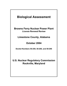 Environmental Report (ER) (TVA 2003) in Conjunction with Its Application for Renewal of the BFN Ols, As Provided for by the Following NRC Regulations