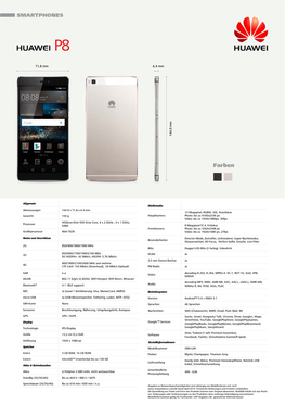 Huawei Ascend P7 Datenblatt