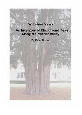 Wiltshire Yews an Inventory of Churchyard Yews Along the Nadder Valley