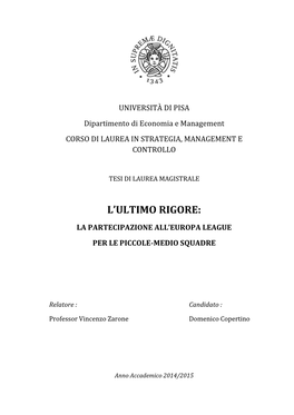 L'ultimo Rigore