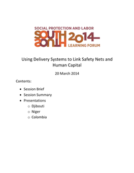 Using Delivery Systems to Link Safety Nets to Human