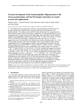 Tectonic Development of the Samail Ophiolite