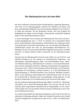 Der Oberbergische Kreis Auf Einen Blick (Stand: Dezember 2008)