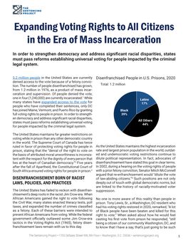 Expanding Voting Rights to All Citizens in the Era of Mass Incarceration