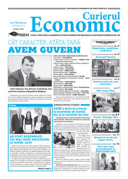 Curierul Economic Nr. 1-2, 2015