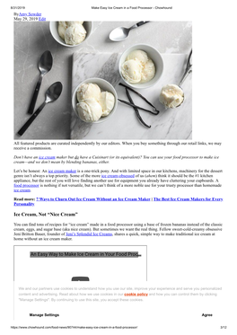 Make Ice-Cream in a Food Processor