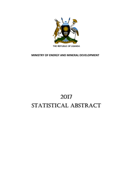 2017 Statistical Abstract – Ministry of Energy and Mineral Development