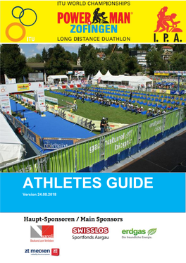ATHLETES GUIDE Version 24.08.2018