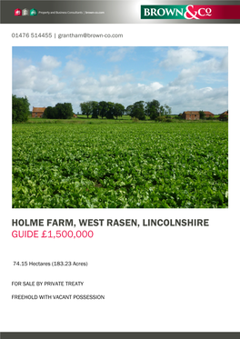 Holme Farm, West Rasen, Lincolnshire Guide £1,500,000