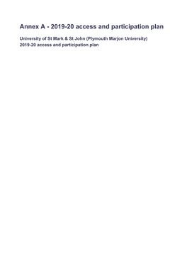 Access and Participation Plan 2019/20