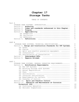 Chapter 17 Storage Tanks