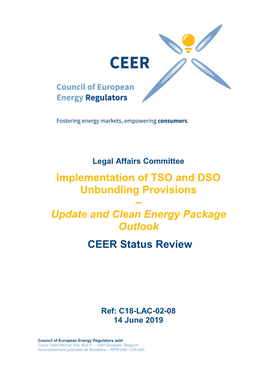 Status Review on Implementation of TSO and DSO Unbundling Provisions