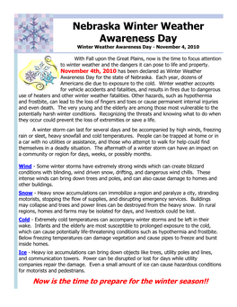 Winter Weather Awareness Day 2010
