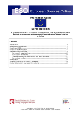 Information Guide Euroscepticism