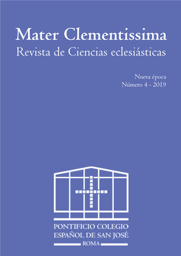 Mater Clementissima Revista De Ciencias Eclesiásticas