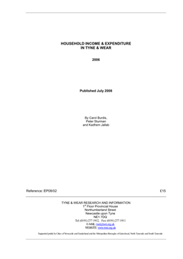 Household Income & Expenditure in Tyne & Wear
