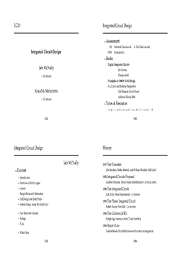 Integrated Circuit Design