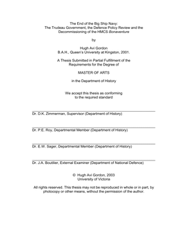 TABLE of CONTENTS Page Certificate of Examination I