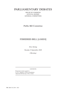 Parliamentary Debates House of Commons Official Report General Committees