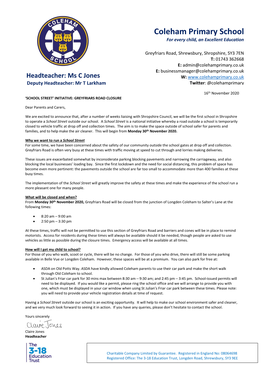 School Street’ Initiative: Greyfriars Road Closure