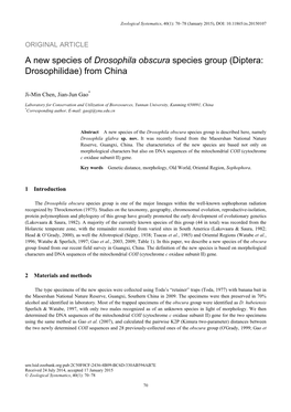 Diptera: Drosophilidae) from China