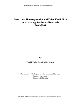 Characterization of Hydraulic Properties Of