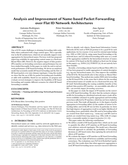 Analysis and Improvement of Name-Based Packet Forwarding