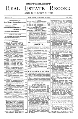THE REAL ESTATE RECORD October 28,1882