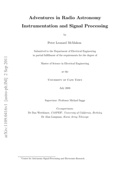 Adventures in Radio Astronomy Instrumentation and Signal Processing