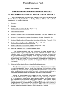 (Public Pack)Agenda Document for Council, 01/06/2015 18:00