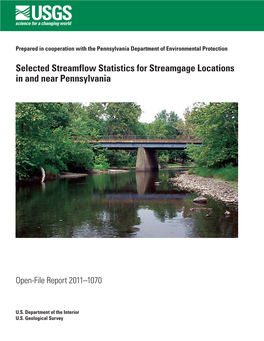 Selected Streamflow Statistics for Streamgage Locations in and Near Pennsylvania