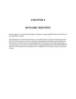 Chapter 4 Dynamic Routing