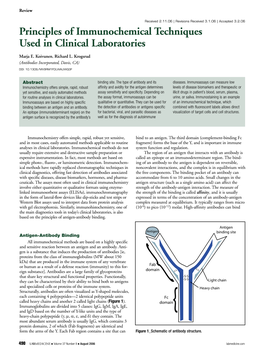 Principles of Immunochemical Techniques Used in Clinical Laboratories