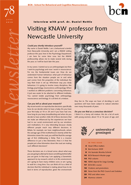 Visiting KNAW Professor from Newcastle University