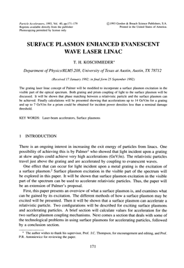 Surface Plasmon Enhanced Evanescent Wave Laser Linac