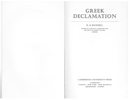 Greek Declamation