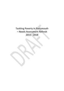 Tackling Poverty in Portsmouth – Needs Assessment Refresh 2015 - 2018