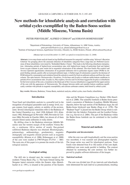 New Methods for Ichnofabric Analysis and Correlation with Orbital Cycles Exemplified by the Baden-Sooss Section (Middle Miocene, Vienna Basin)