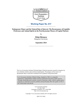 Endogenous Money and the Natural Rate of Interest: the Reemergence of Liquidity Preference and Animal Spirits in the Post-Keynesian Theory of Capital Markets