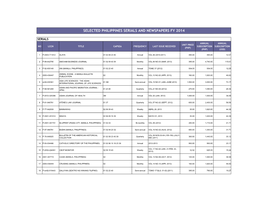 2013 ACQ Selected Philippines Serials Newspapers FY 2014