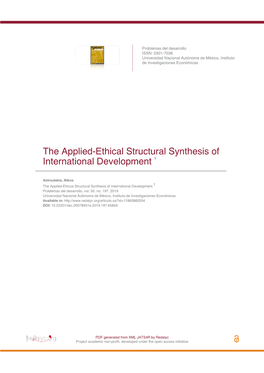 The Applied-Ethical Structural Synthesis of International Development 1