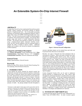 An Extensible System-On-Chip Internet Firewall