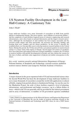 US Neutron Facility Development in the Last Half-Century: a Cautionary Tale