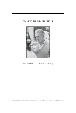 Walter Heinrich Munk