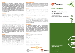 SW3 Timetable to Pemberton