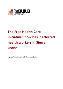 How Has It Affected Health Workers in Sierra Leone